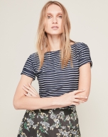 Blue striped t-shirt