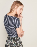 Blue striped t-shirt