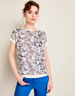 Loose, fish print t-shirt