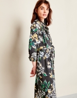 Floral print shirtwaist dress