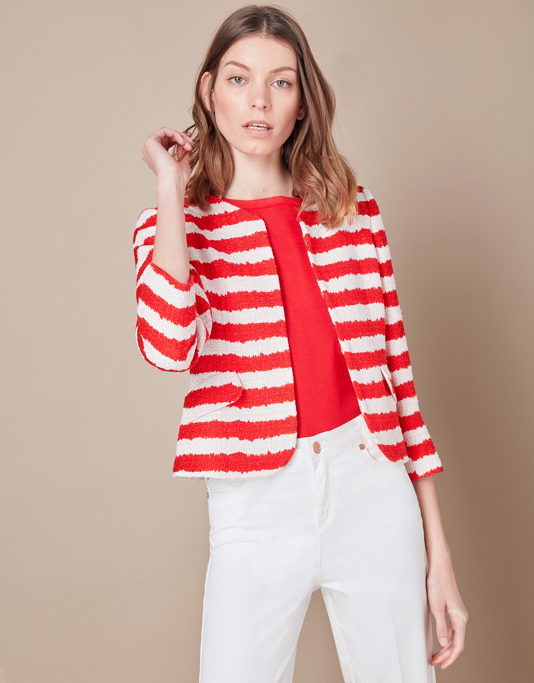 Short striped jacket