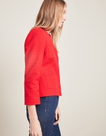 Red short jacket with pockets