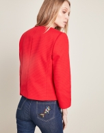 Red short jacket with pockets