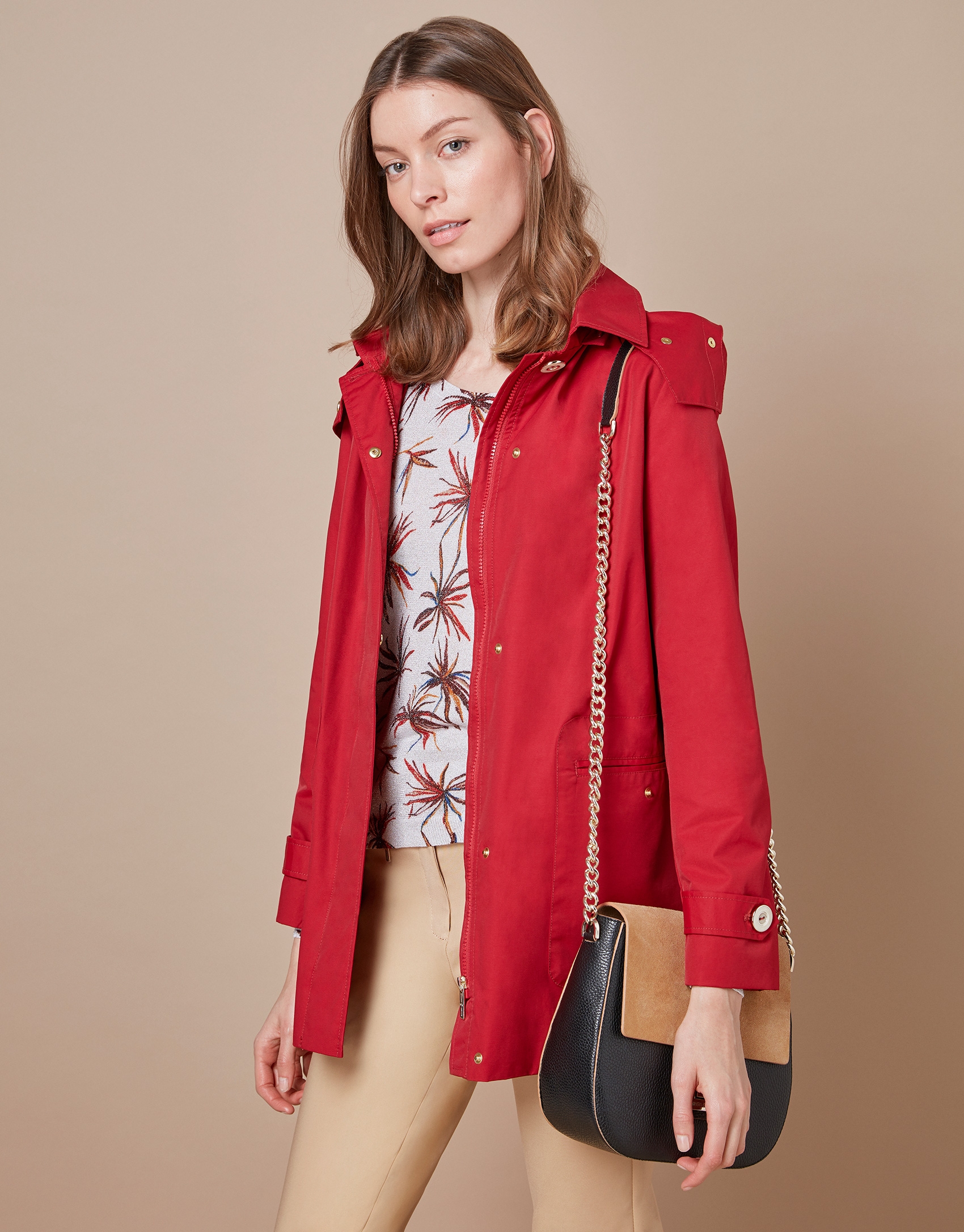 Red sailor parka