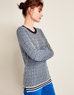 Blue retro sweater with glitter