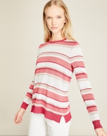 Red striped sweater with glitter