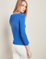 Blue ethnic style sweater