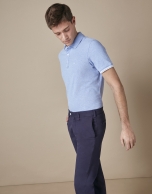 Navy blue cotton chinos