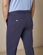 Navy blue cotton chinos