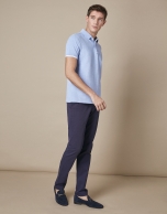 Navy blue cotton chinos