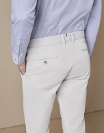 Gray cotton chinos