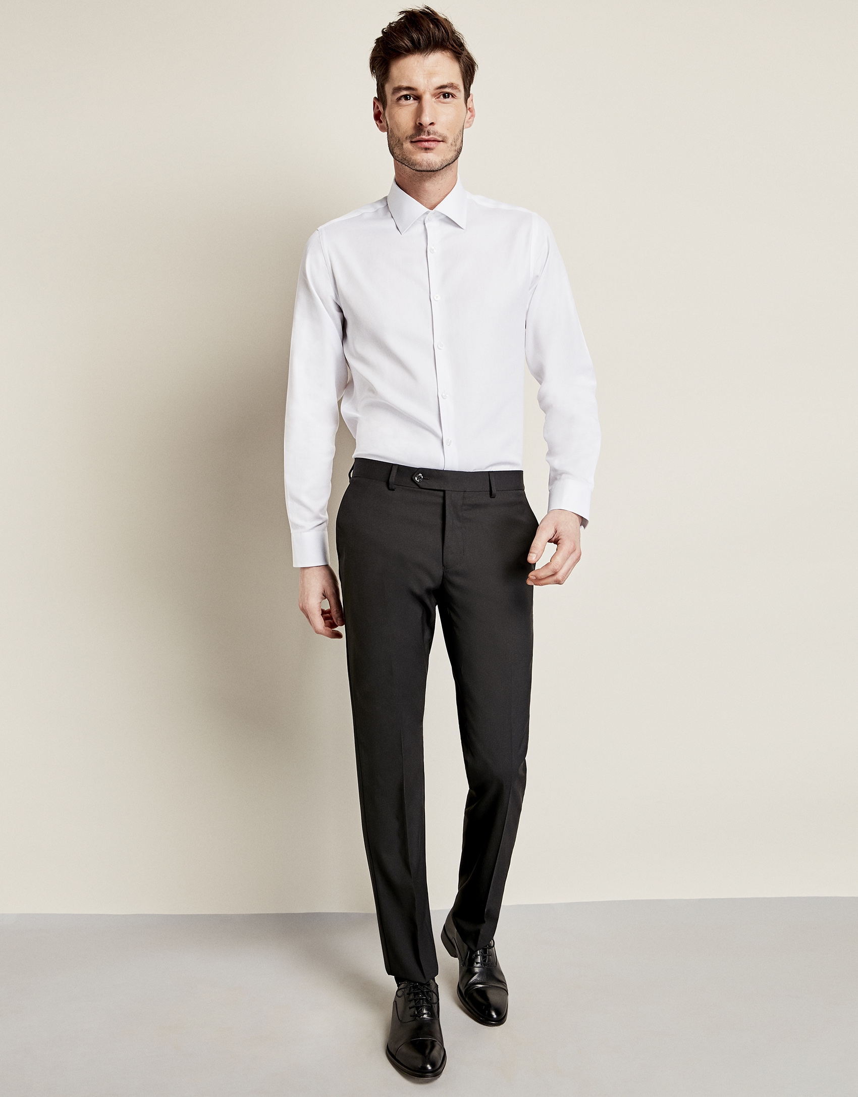 Black wool dress pants