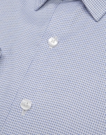 Blue structured cotton dress shirt