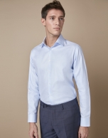 Light blue structured dress shirt