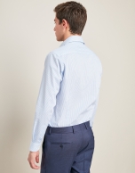 Blue/white striped dress shirt