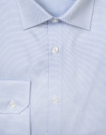 Light blue structured cotton dress shirt