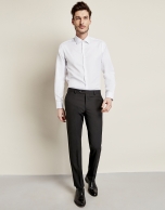 Plain white cotton dress shirt