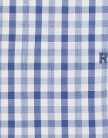 Blue checkered cotton sport shirt