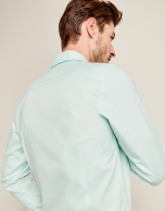 Camisa sport en oxford verde agua