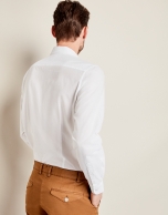 Plain white structured sport shirt