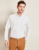 Plain white structured sport shirt