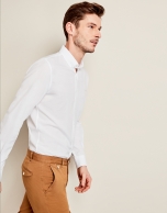 Plain white structured sport shirt