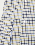 Blue/yellow checkered sport shirt