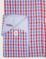 Blue/red checkered sport shirt