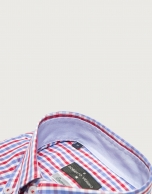 Blue/red checkered sport shirt