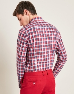 Red/blue checkered sport shirt