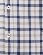 Blue/brown checkered sport shirt