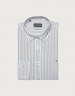 Khaki thin-striped sport shirt