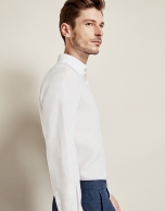 White linen sport shirt