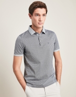 Polo jacquard gris