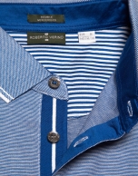 Blue pinstripe cotton t-shirt