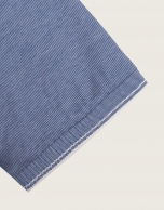 Blue pinstripe cotton t-shirt