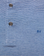 Blue pinstripe cotton t-shirt