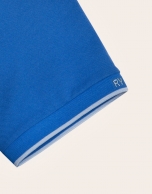 Blue and light blue piqué t-shirt