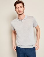 Gray mélange tricot t-shirt