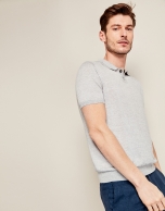 Gray mélange tricot t-shirt