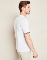 White pique cotton t-shirt