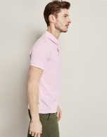 Polo piqué de algodón rosa