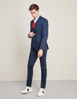 Navy blue cotton suit jacket