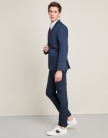 Navy blue cotton suit jacket