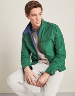 Green and blue jacket best sale