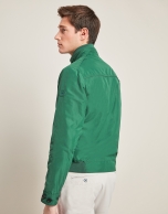 Navy blue/green reversible bomber jacket