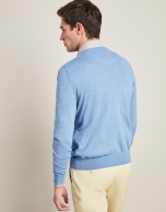 Light blue sweater with V-neck