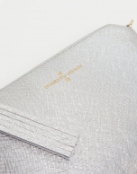 Lisa Nano silver clutch bag