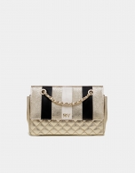 Quilted Ghauri shoulder bag with Chiaro gold