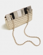 Quilted Ghauri shoulder bag with Chiaro gold